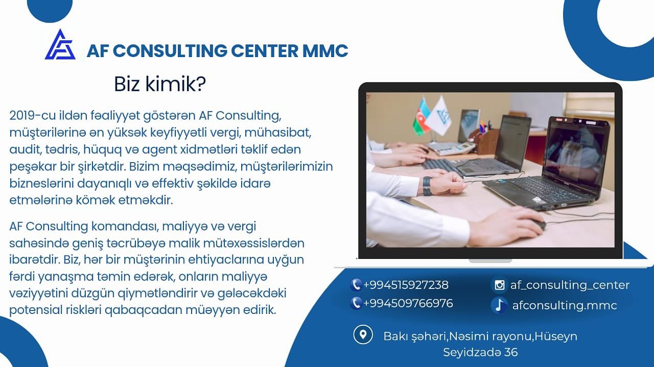 AF CONSULTING CENTER MMC – Uğura aparan peşəkar yolunuz!